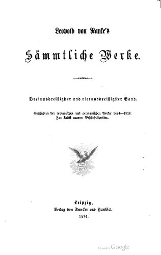 Geschichten der romanischen und germanischen Völker von 1494 bis 1514 / Zur Kritik neuerer Geschichtschreiber