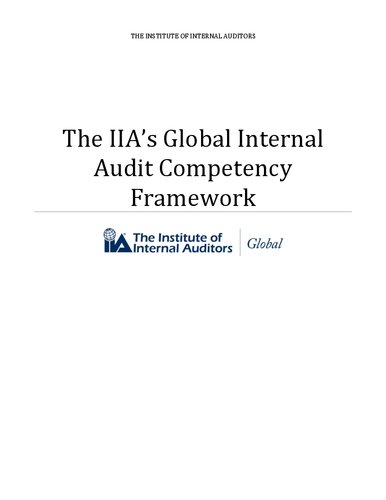 The IIA Global Internal Audit Competency Framework