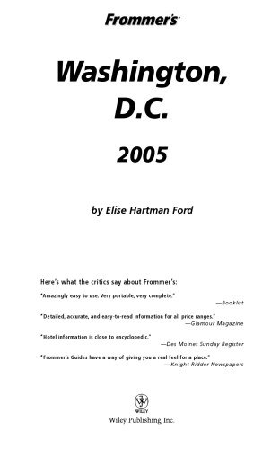Frommer's Washington, D.C. 2005 (Frommer's Complete)