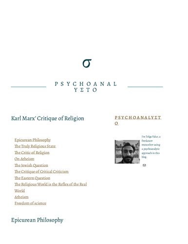 Psychoanalyσto Reader of Karl Marx