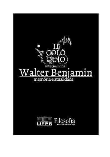 Walter Benjamin: Memória e Atualidade