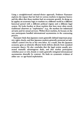 Odd Markets in Japanese History: Law and Economic Growth (Political Economy of Institutions and Decisions)