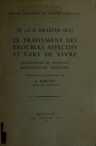 Hypnose et traitement des troubles affectifs