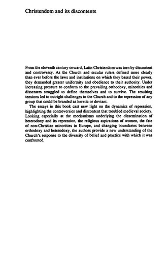 Christendom and Its Discontents: Exclusion, Persecution, and Rebellion, 1000–1500