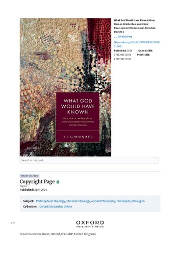 What God Would Have Known: How Human Intellectual and Moral Development Undermines Christian Doctrine