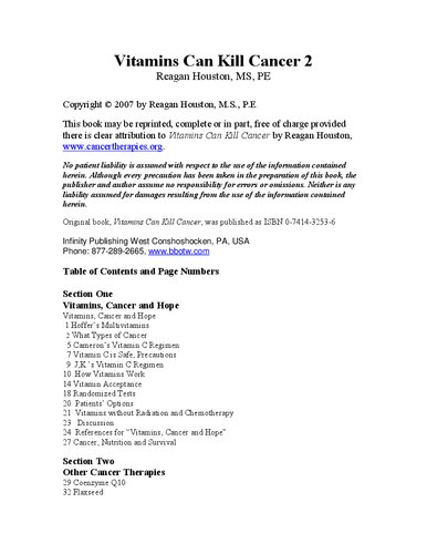 Vitamins Can Kill Cancer ( Updated Edition )