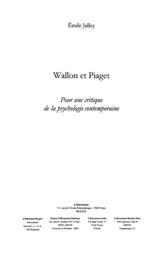 Wallon et Piaget