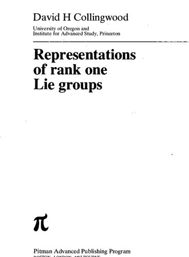 Representations of rank one Lie groups