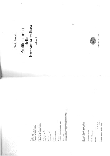Profilo storico della letteratura italiana
