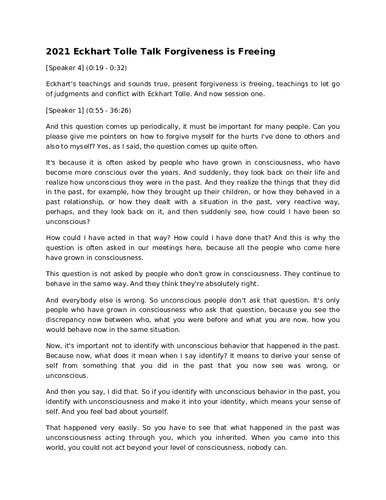 Forgiveness Is Freeing: Teachings to Let Go of Judgments and Conflict