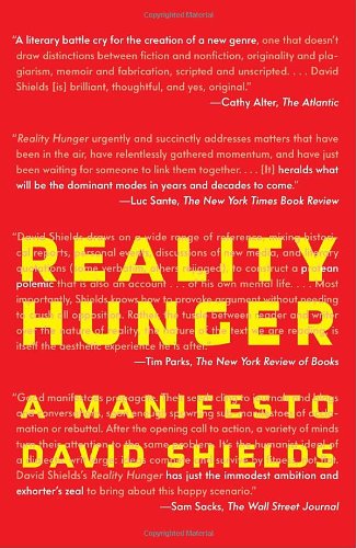 Reality Hunger: A Manifesto