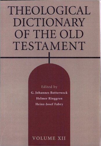 Theological Dictionary of the Old Testament: 12