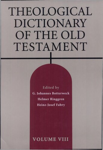 Theological Dictionary of the Old Testament: v.8: Vol 8