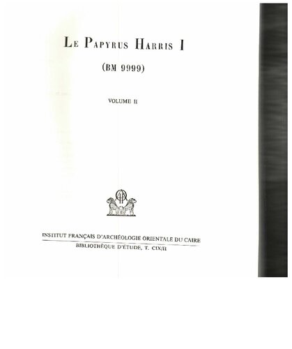Le Papyrus Harris I