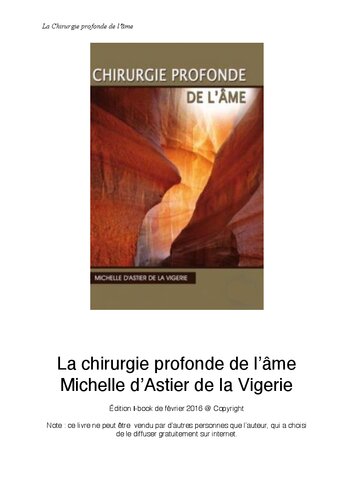 La chirurgie profonde de l'âme