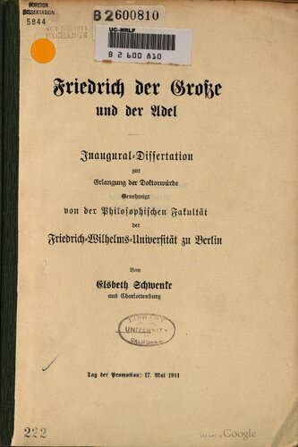 Friedrich der Große und der Adel
