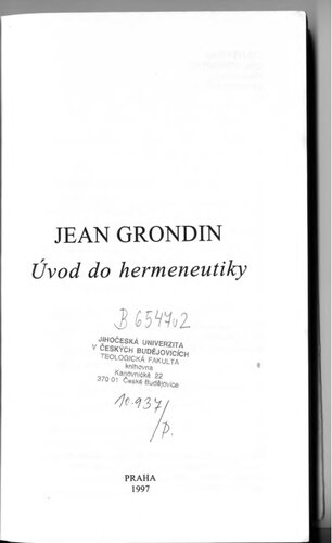 Úvod do hermeneutiky