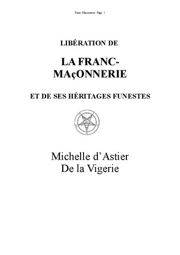 Libération de la franc-Maçonnerie et de ses héritages funestes