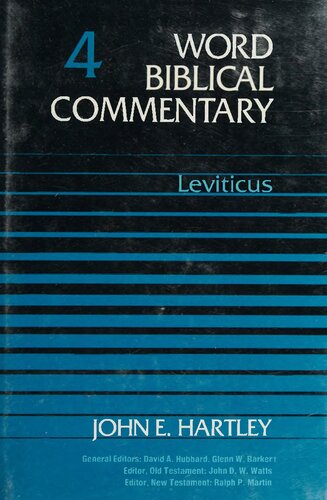Word Biblical Commentary Vol. 4, Leviticus (hartley), 593pp