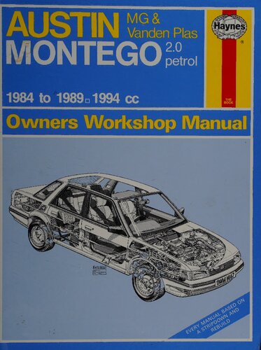 Haynes Austin Montego 1984 to 1989 Owners Workshop Manual