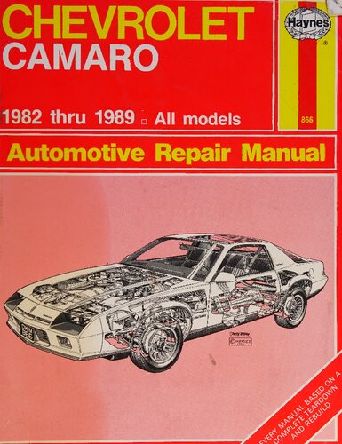 Haynes Chevrolet Camaro 1982 thru 1989 Owners Workshop Manual