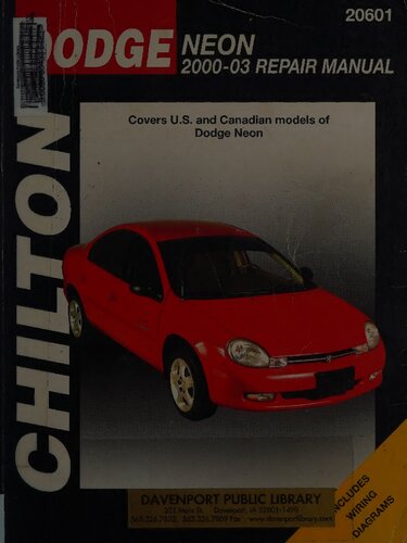 Chilton's Dodge Neon 2000-03 Repair Manual