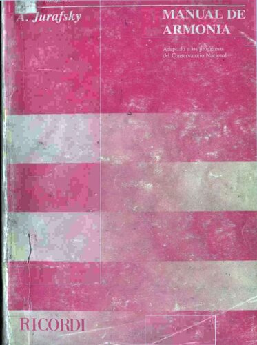 Manual de armonía: adaptado a los programas del Conservatorio Nacional de Música y Arte Escénico.