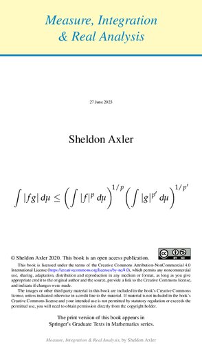 Measure, Integration & Real Analysis