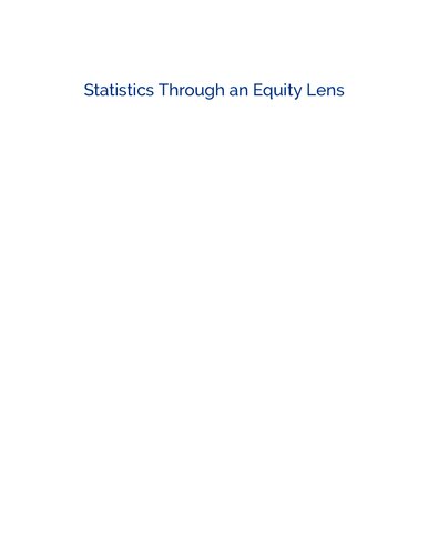 Statistics Through an Equity Lens