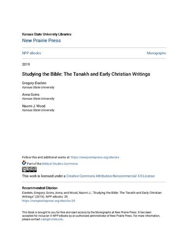 Studying the Bible: The Tanakh and Early Christian Writings
