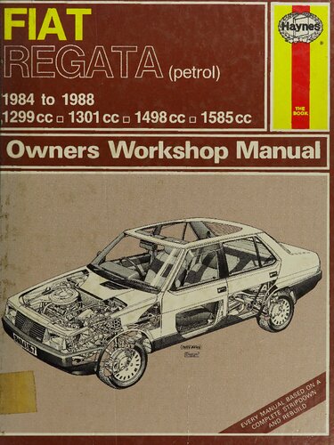 Haynes Fiat Regata 1984 to 1988 Owners Workshop Manual