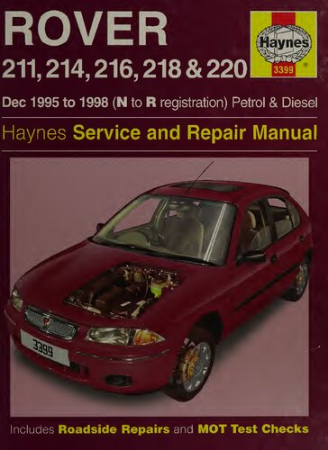 Haynes Rover 211, 214, 216, 218 and 220 1995 to 1998 Service and Repair Manual