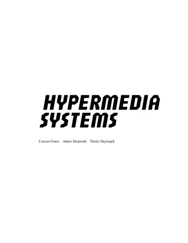 Hypermedia Systems