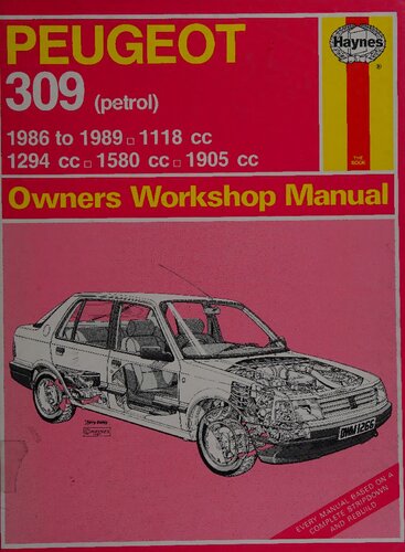 Haynes Peugeot 309 1986 to 1989 Owners Workshop Manual
