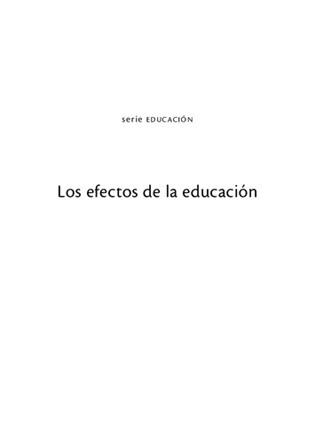 Los efectos de la educación