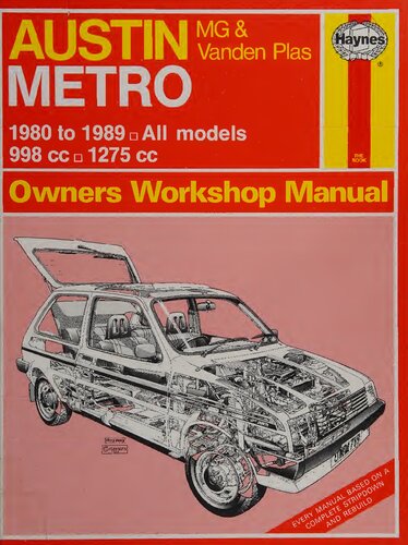 Haynes Austin Metro 1980 to 1989 Owners Workshop Manual
