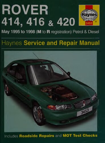 Haynes Rover 414, 416 and 420 1995 to 1998 Service and Repair Manual