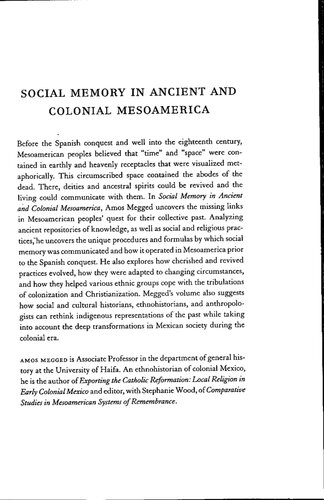 Social Memory in Ancient and Colonial Mesoamerica
