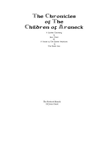 The Chronicles of the Children of Araneck
