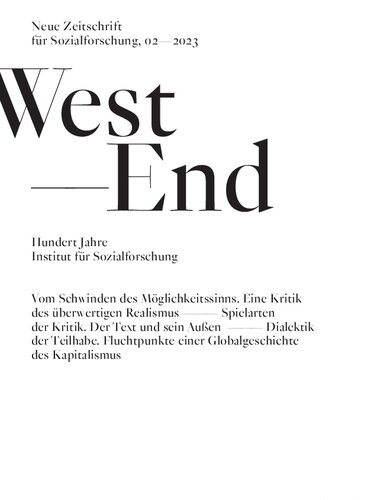 WestEnd. Neue Zeitschrift für Sozialforschung, 2/2023