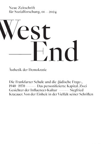 WestEnd. Neue Zeitschrift für Sozialforschung, 1/2024