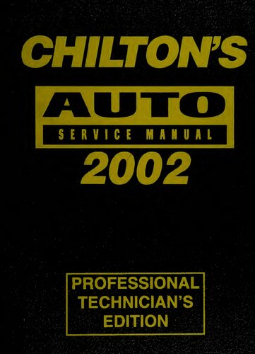 Chilton's Auto Service Manual 2002 Edition