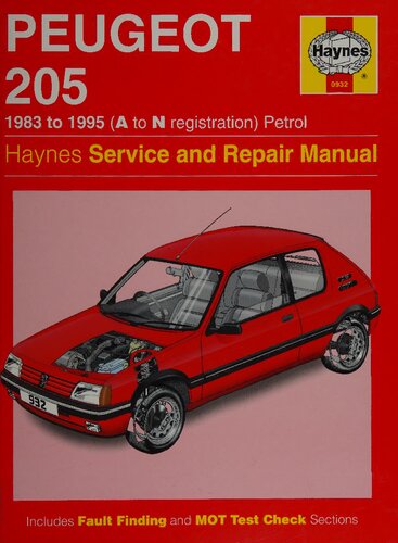 Haynes Peugeot 205 1983 to 1995 Service and Repair Manual