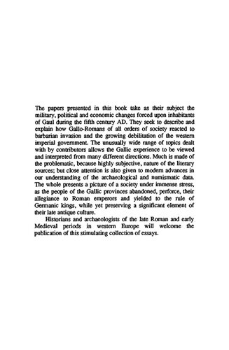Fifth-Century Gaul: A Crisis of Identity?