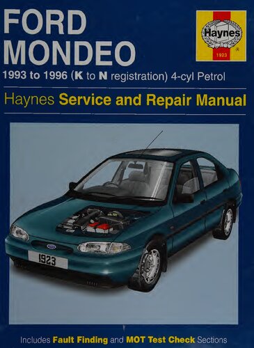 Haynes Ford Mondeo 1993 to 1996 Service and Repair Manual