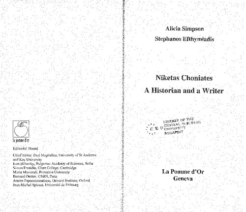 Niketas Choniates: A Historian and a Writer