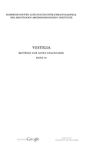 Die Epitome de Cäsaribus: Untersuchungen zur heidnischen Geschichtsschreibung des 4. Jahrhunderts n. Chr.