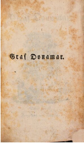Graf Donamar. Briefe geschrieben zur Zeit des Siebenjährigen Krieges in Deutschland
