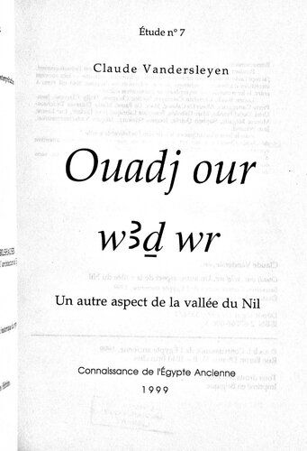 Ouadj our: Un autre aspect de la vallée du Nil