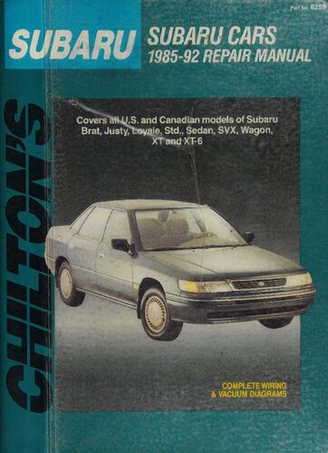 Chilton's Subaru Cars 1985-92 Repair Manual